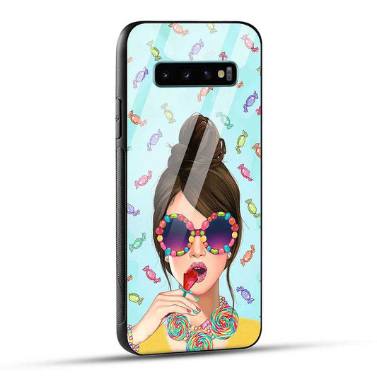 Samsung Galaxy S10 Plus Back Cover Cool Girl Glass Case