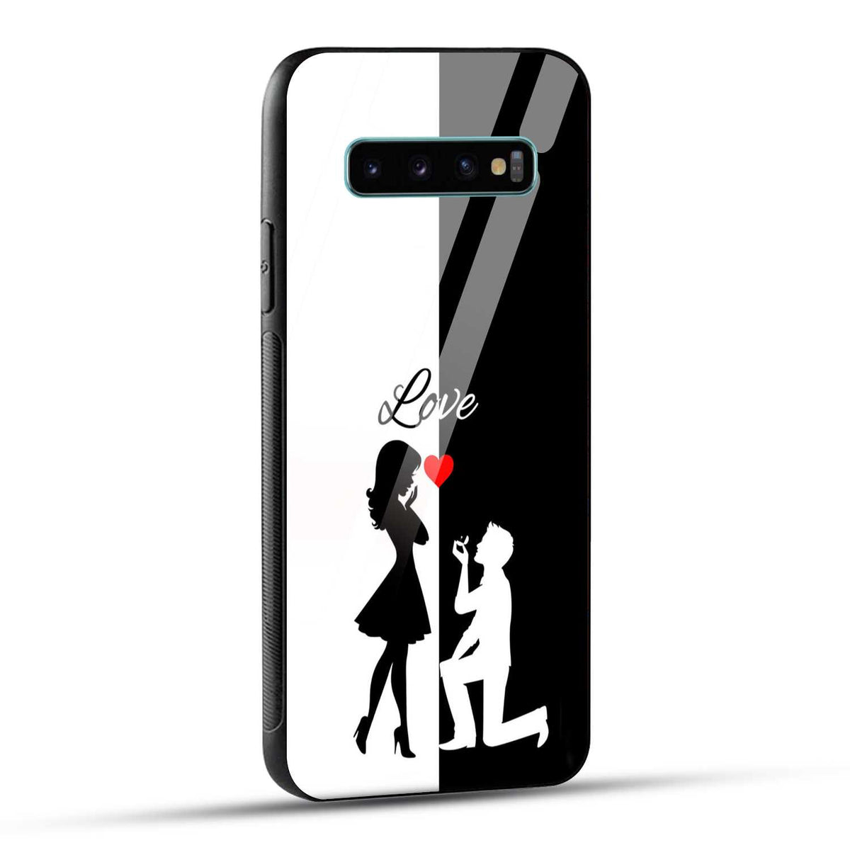 Samsung Galaxy S10 Plus Back Cover Love Proposal Printed Glass Case