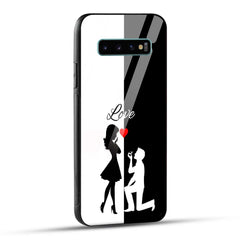 Samsung Galaxy S10 Plus Back Cover Love Proposal Printed Glass Case