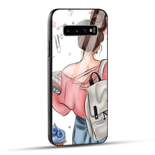Samsung Galaxy S10 Plus Back Cover Padhaku Girl Printed Glass Case