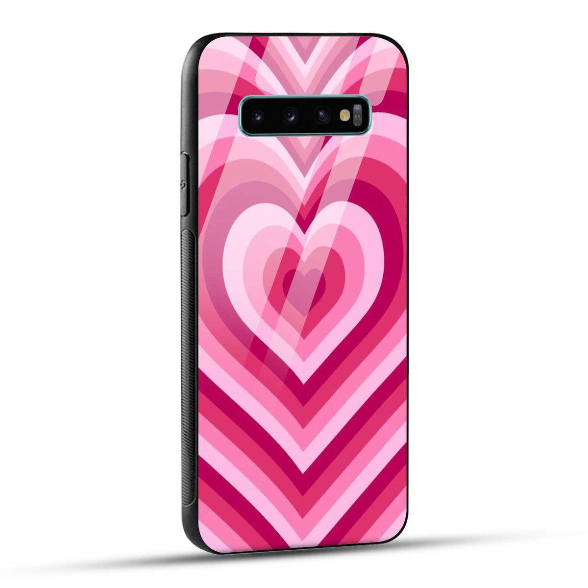 Samsung Galaxy S10 Plus Back Cover Love Hearts Printed Glass Case