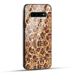 Samsung Galaxy S10 Plus Back Cover Unique Brown Texture Printed Glass Case