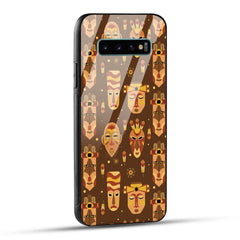 Samsung Galaxy S10 Plus Back Cover Tribal African Mask Printed Glass Case