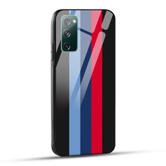 Samsung Galaxy S20 FE / S20 FE 5G Back Cover Red Blue Stripes Glass Case