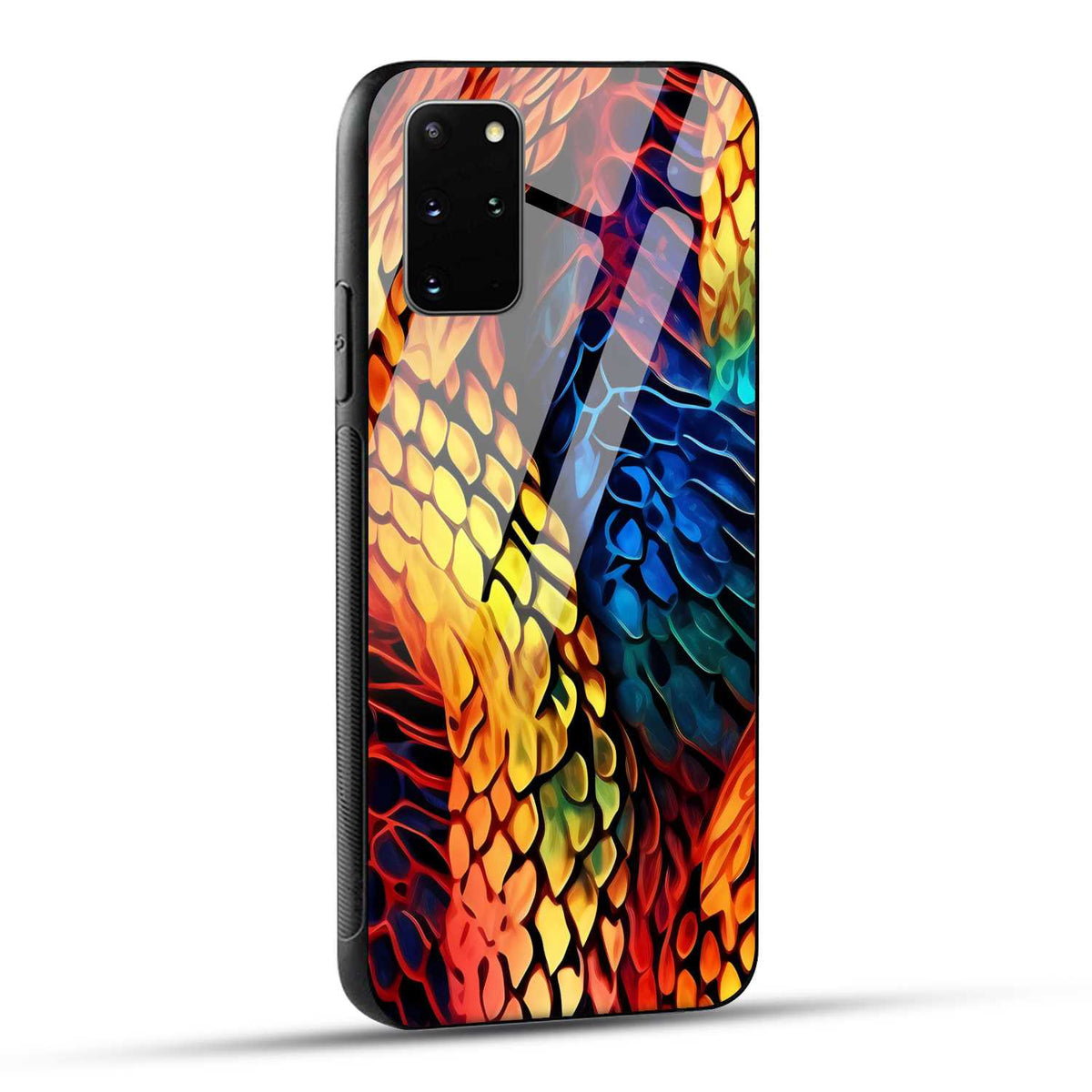 Samsung Galaxy S20 Plus Back Cover Colorburst Jungle Rainbow Animal Spots Printed Glass Case