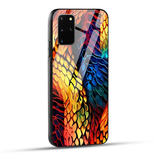 Samsung Galaxy S20 Plus Back Cover Colorburst Jungle Rainbow Animal Spots Printed Glass Case