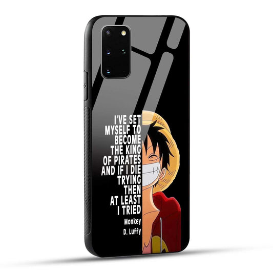 Samsung Galaxy S20 Plus Back Cover Anime One Piece Monkey D. Luffy  Printed Glass Case