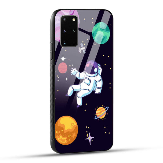 Samsung Galaxy S20 Plus Back Cover Colorful Illustration Astronaut Printed Glass Case