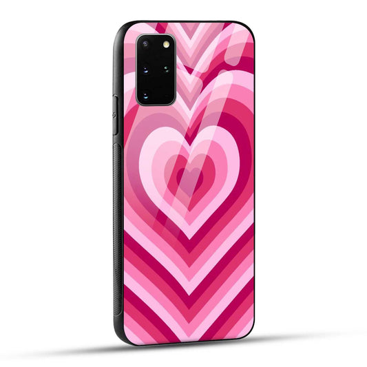 Samsung Galaxy S20 Plus Back Cover Love Hearts Printed Glass Case