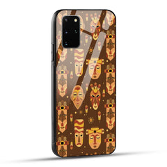 Samsung Galaxy S20 Plus Back Cover Tribal African Mask Printed Glass Case