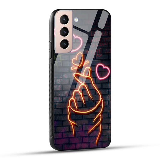 Samsung Galaxy S21 5G Back Cover Swag Cute Hearts Printed Glass Case