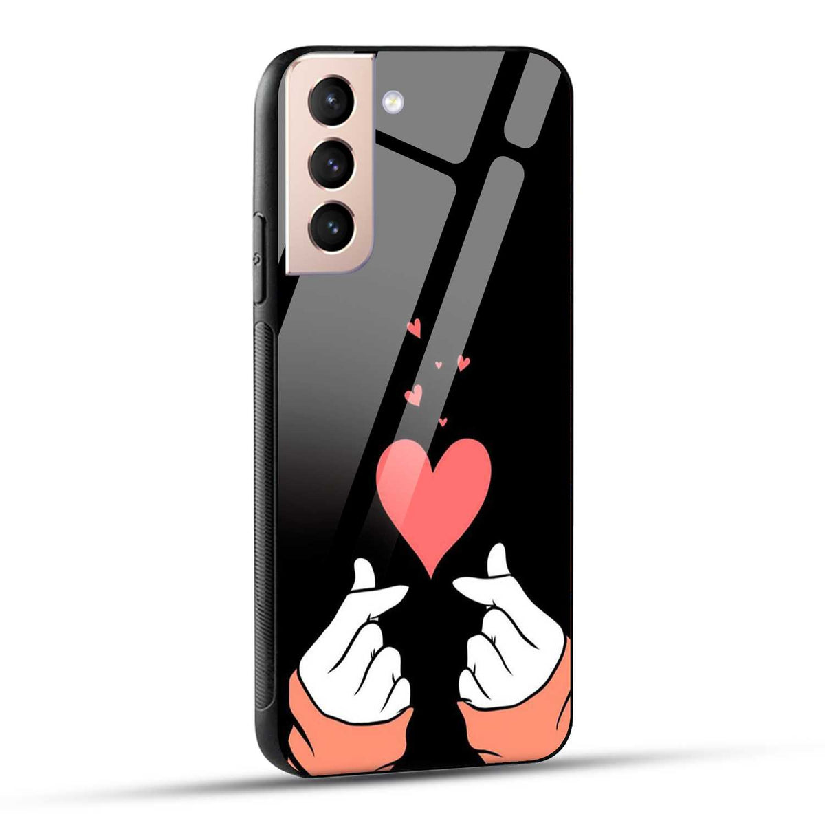 Samsung Galaxy S21 5G Back Cover Love Expressing Printed Glass Case