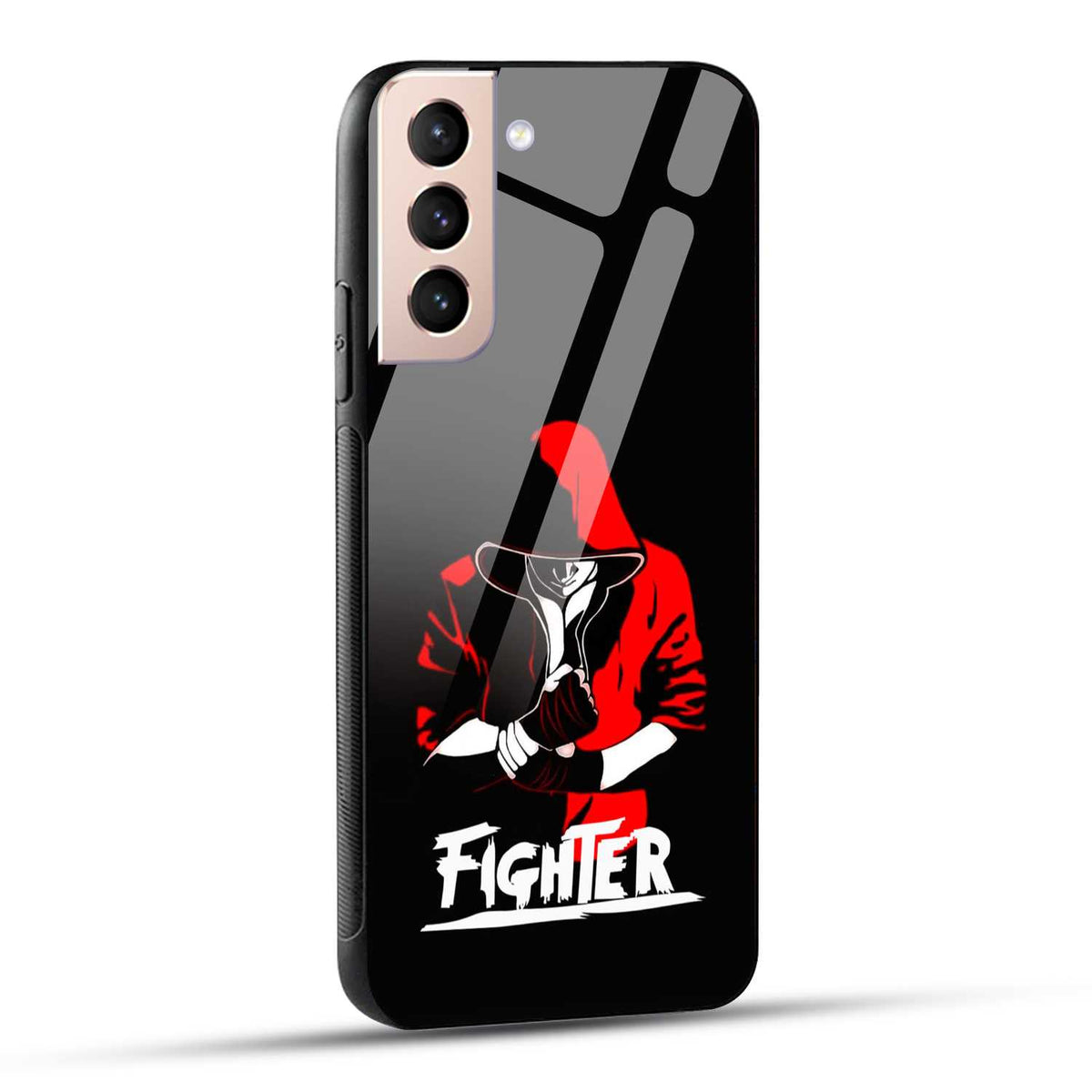 Samsung Galaxy S21 5G Back Cover Fighter Printed Glass Case
