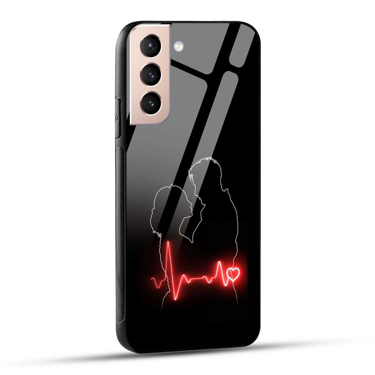 Samsung Galaxy S21 5G Back Cover Couple Love Printed Glass Case