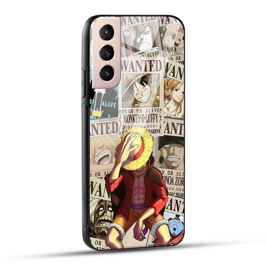 Samsung Galaxy S21 5G Back Cover Anime One Piece Wanted Luffy  Printed Glass Case
