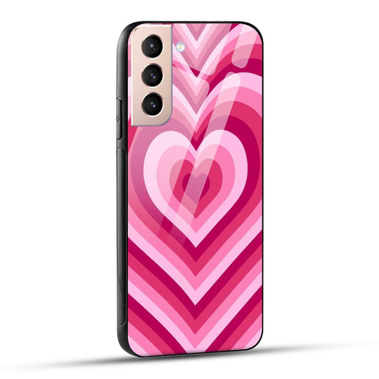 Samsung Galaxy S21 5G Back Cover Love Hearts Printed Glass Case