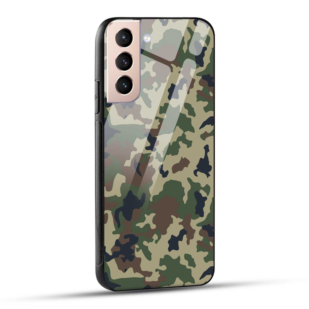 Samsung Galaxy S21 5G Back Cover Army Pattern Printed Glass Case