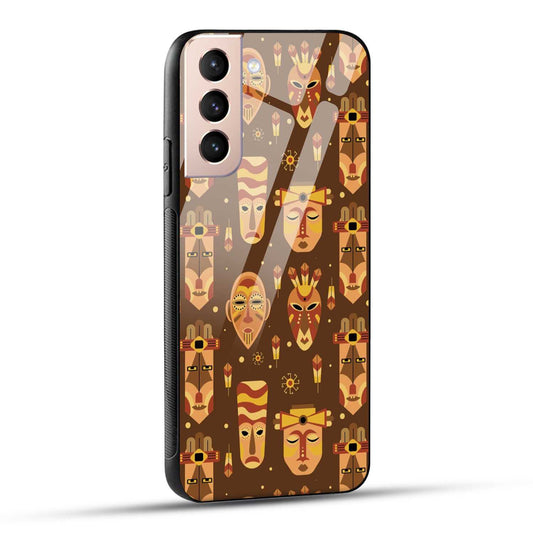 Samsung Galaxy S21 5G Back Cover Tribal African Mask Printed Glass Case