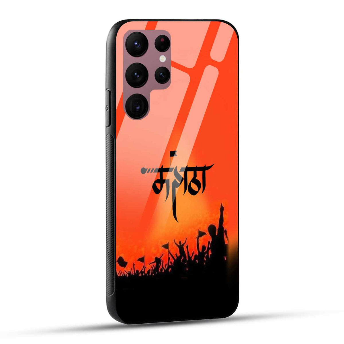 Samsung Galaxy S22 Ultra 5G Back Cover Maratha Printed Glass Case