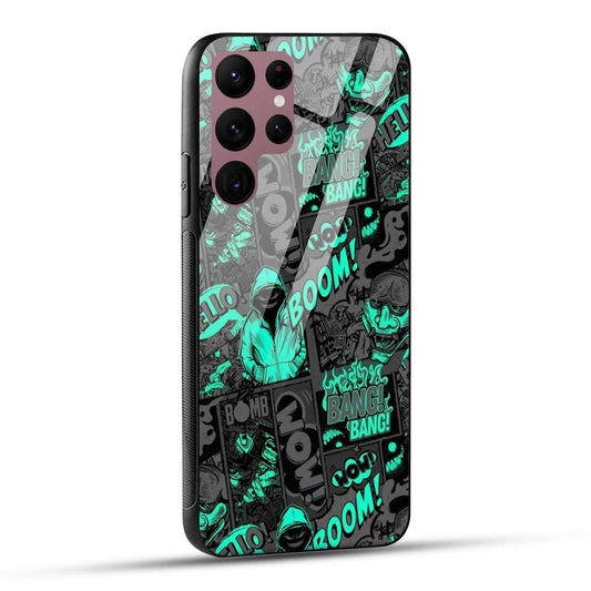 Samsung Galaxy S22 Ultra 5G Back Cover Boom Printed Glass Case