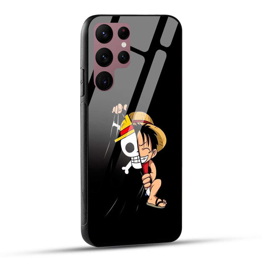 Samsung Galaxy S22 Ultra 5G Back Cover Luffy Printed Glass Case