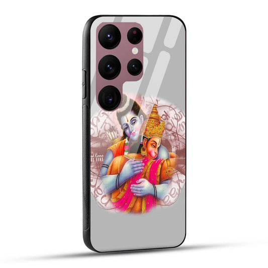 Samsung Galaxy S23 Ultra 5G Back Cover Hanuman and Ram Printed Glass Case