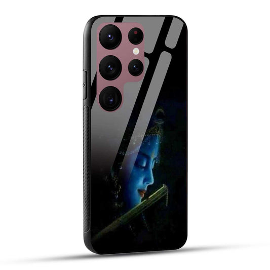 Samsung Galaxy S23 Ultra 5G Back Cover Lord Krishna Printed Glass Case