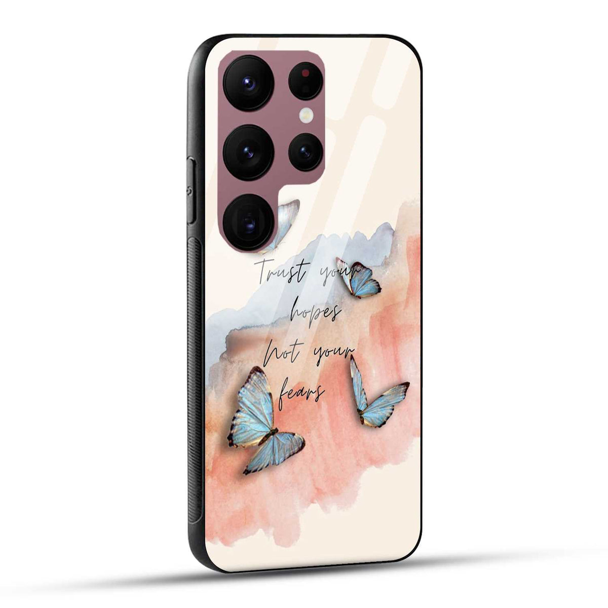 Samsung Galaxy S23 Ultra 5G Back Cover Trust Your Hopes Printed Glass Case