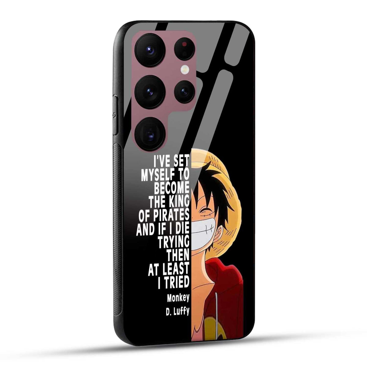 Samsung Galaxy S23 Ultra 5G Back Cover Anime One Piece Monkey D. Luffy  Printed Glass Case