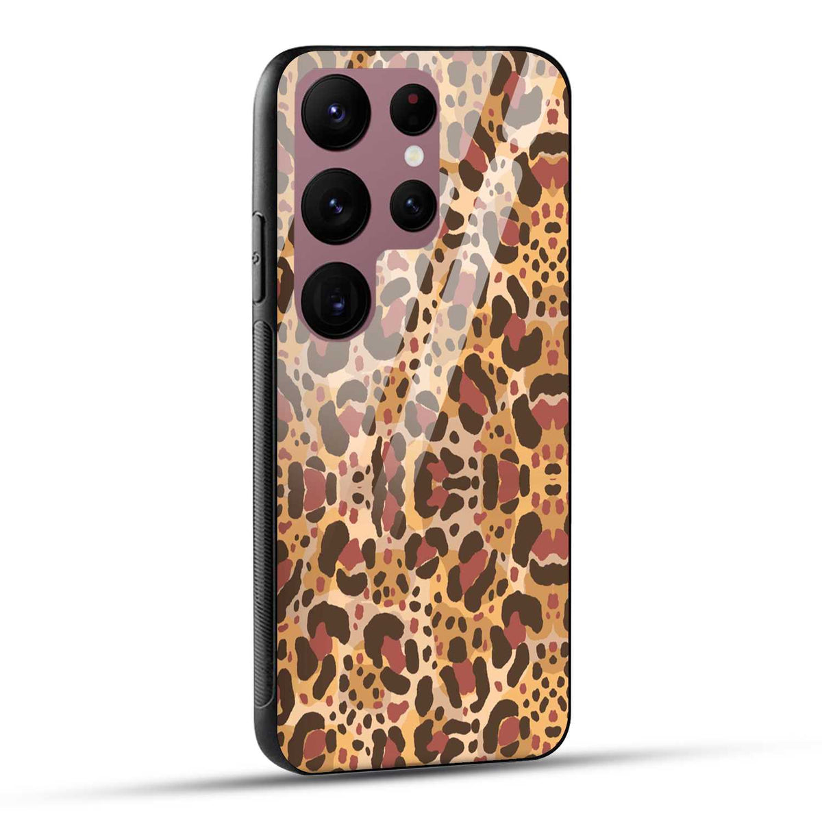 Samsung Galaxy S23 Ultra 5G Back Cover Unique Brown Texture Printed Glass Case