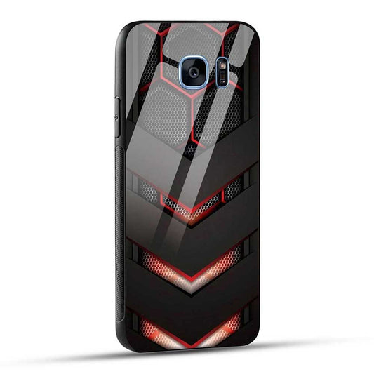Samsung Galaxy S7 Edge Back Cover Robotic Abstract Glass Case