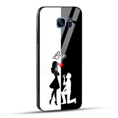 Samsung Galaxy S7 Edge Back Cover Love Proposal Printed Glass Case