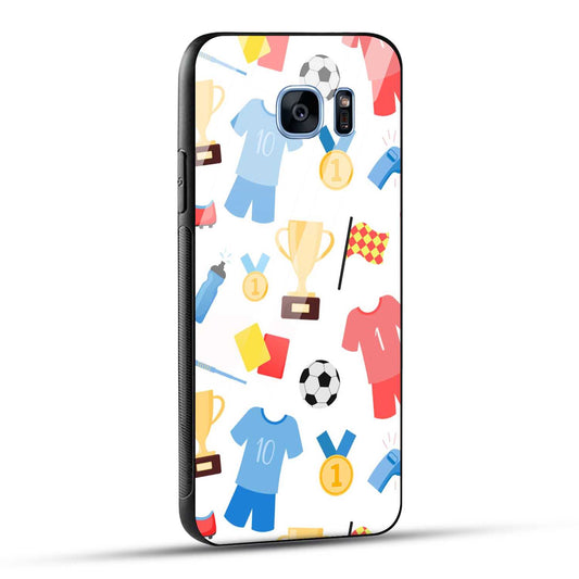Samsung Galaxy S7 Edge Back Cover Love For Football Printed Glass Case