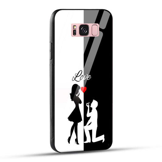 Samsung Galaxy S8 Plus Back Cover Love Proposal Printed Glass Case