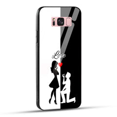 Samsung Galaxy S8 Plus Back Cover Love Proposal Printed Glass Case