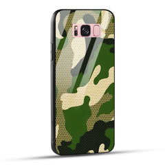 Samsung Galaxy S8 Plus Back Cover Camouflage Printed Glass Case