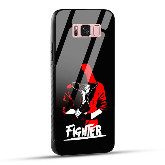 Samsung Galaxy S8 Plus Back Cover Fighter Printed Glass Case