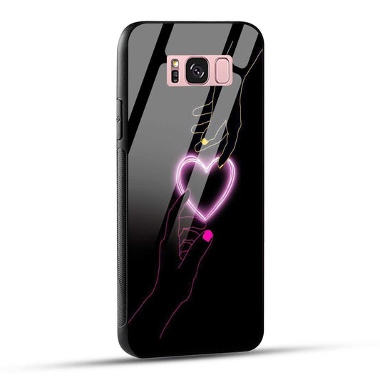 Samsung Galaxy S8 Plus Back Cover Love Forever Heart Printed Glass Case