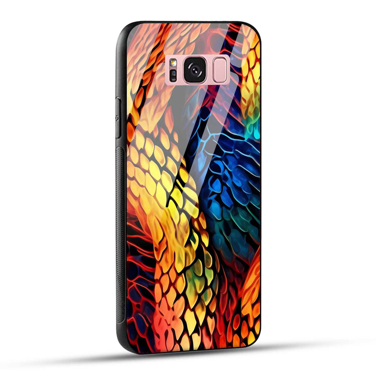 Samsung Galaxy S8 Plus Back Cover Colorburst Jungle Rainbow Animal Spots Printed Glass Case