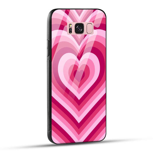 Samsung Galaxy S8 Plus Back Cover Love Hearts Printed Glass Case