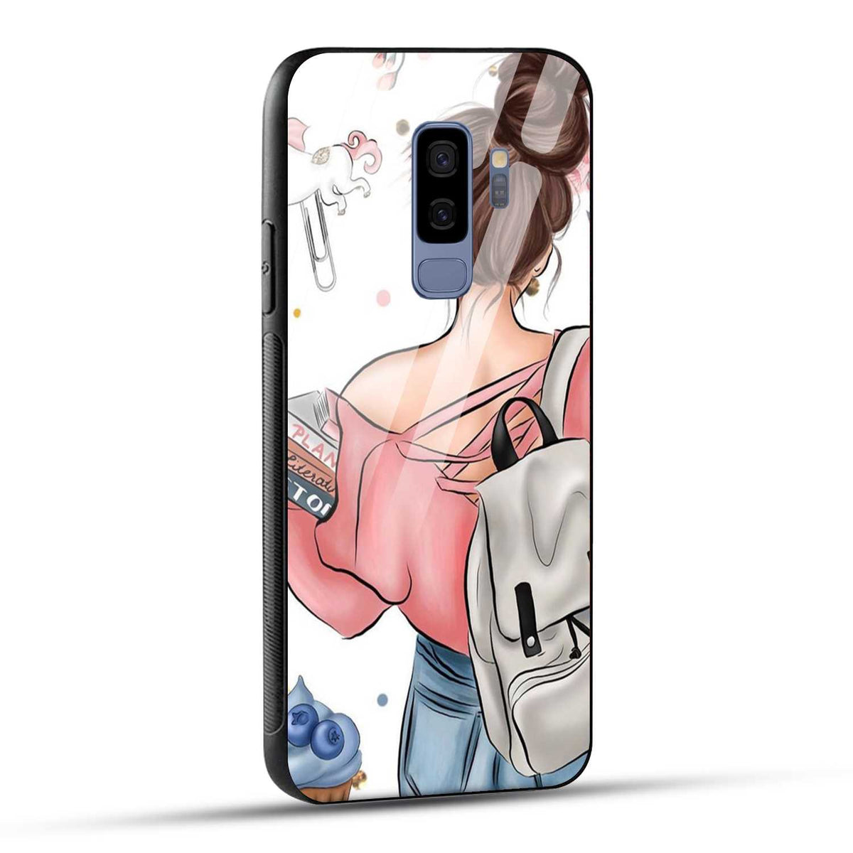 Samsung Galaxy S9 Plus Back Cover Padhaku Girl Printed Glass Case