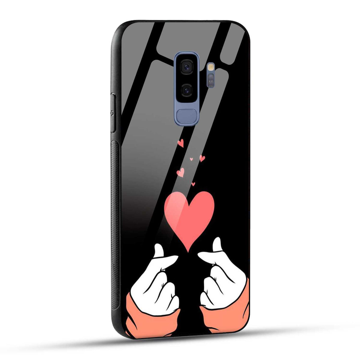 Samsung Galaxy S9 Plus Back Cover Love Expressing Printed Glass Case