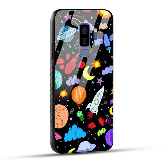 Samsung Galaxy S9 Plus Back Cover Alien Galaxy Glass Case