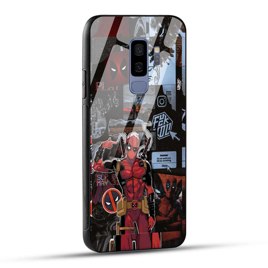 Samsung Galaxy S9 Plus Back Cover Superhero Collage Printed Glass Case
