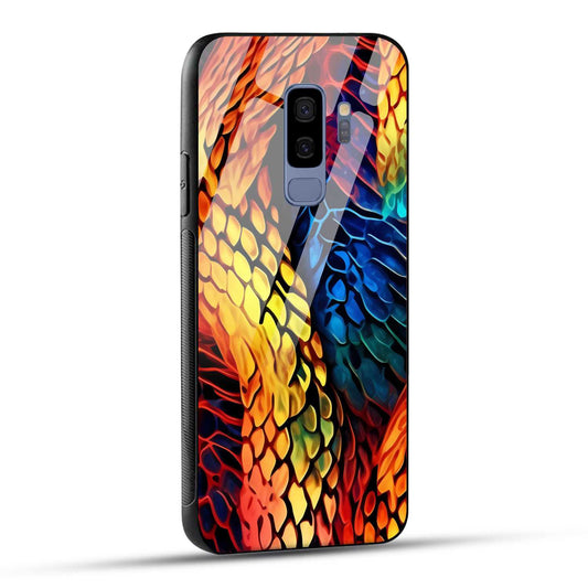 Samsung Galaxy S9 Plus Back Cover Colorburst Jungle Rainbow Animal Spots Printed Glass Case