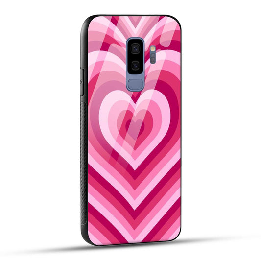 Samsung Galaxy S9 Plus Back Cover Love Hearts Printed Glass Case