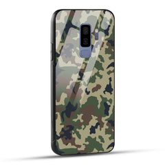 Samsung Galaxy S9 Plus Back Cover Army Pattern Printed Glass Case