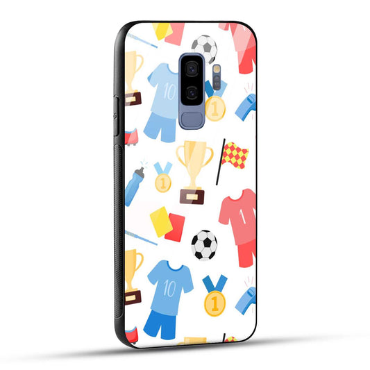 Samsung Galaxy S9 Plus Back Cover Love For Football Printed Glass Case