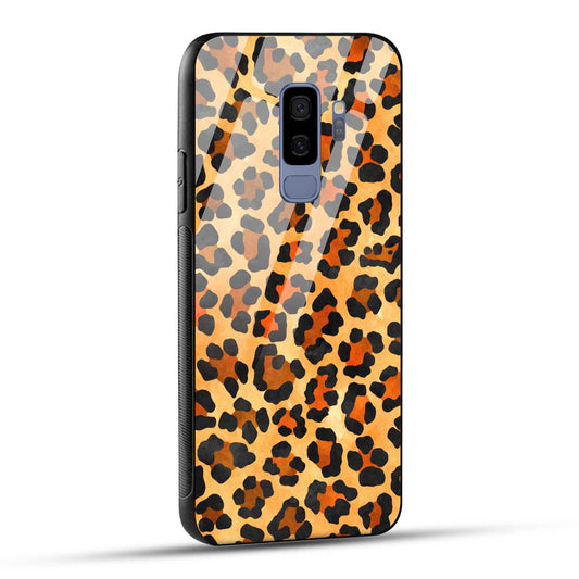 Samsung Galaxy S9 Plus Back Cover Leopard Pattern Printed Glass Case