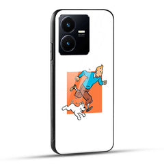 VIVO Y22 Back Cover Man with Dog Glass Case